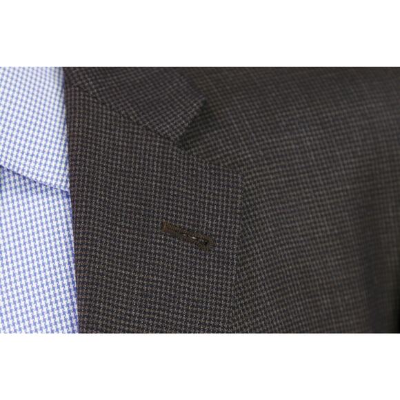 Burberry London Mens Brown Black Check 2-Btn Wool Sportcoat Blazer 44R - Picture 5 of 10